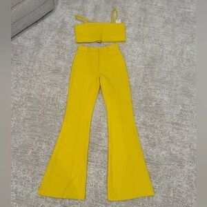 ALEXIS yellow jacquard set size small